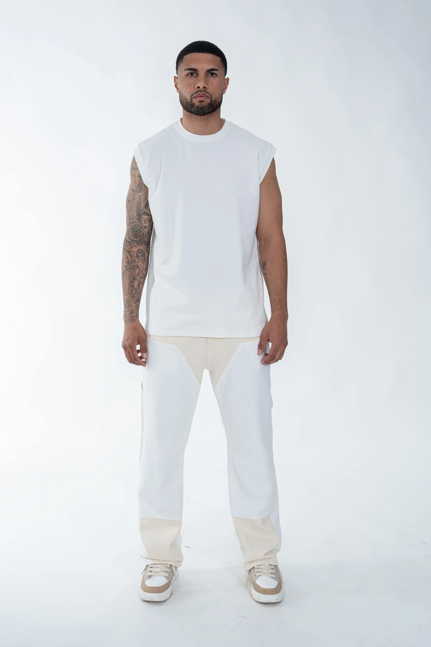 Pantalon bicolore à panneaux contrastants - Image 5