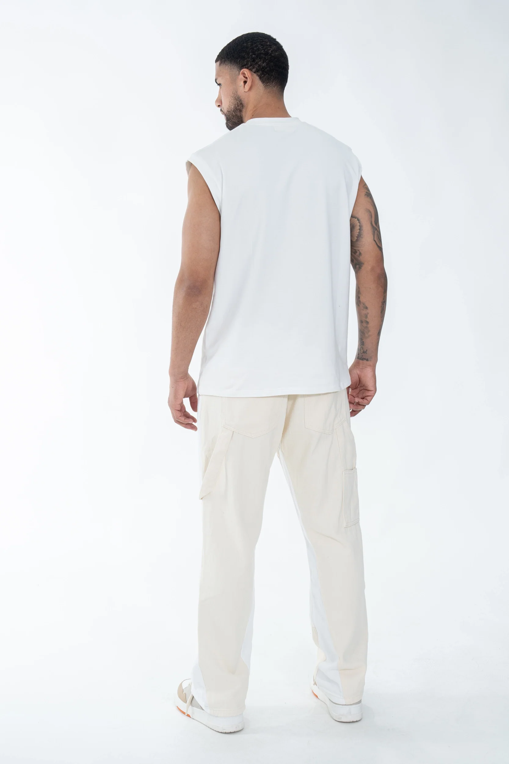 Pantalon bicolore à panneaux contrastants - Image 6