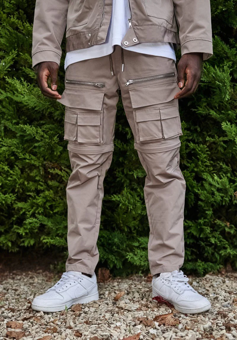 Pantalon cargo jogger multipoche à zip