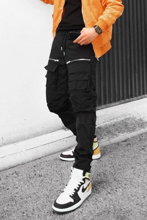 Pantalon cargo jogger multipoche à zip - Image 9