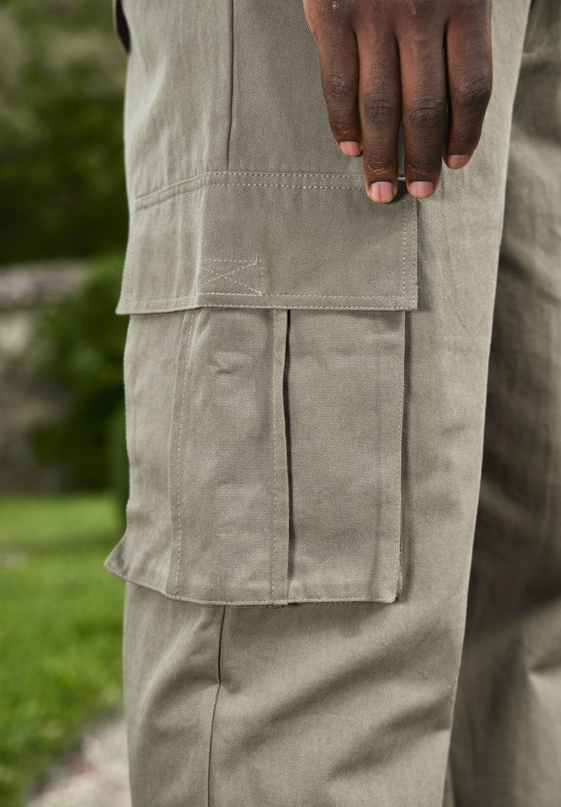 Pantalon cargo toile large - Image 3