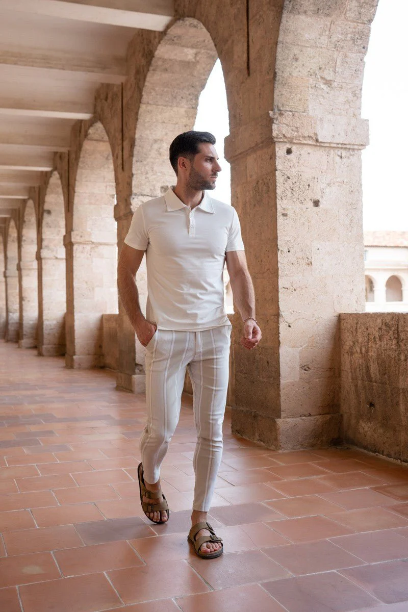 Pantalon chino à rayures - Image 7