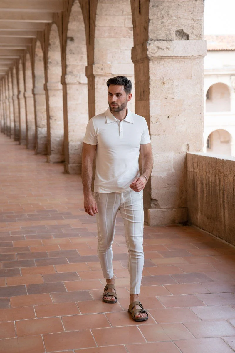 Pantalon chino à rayures - Image 8
