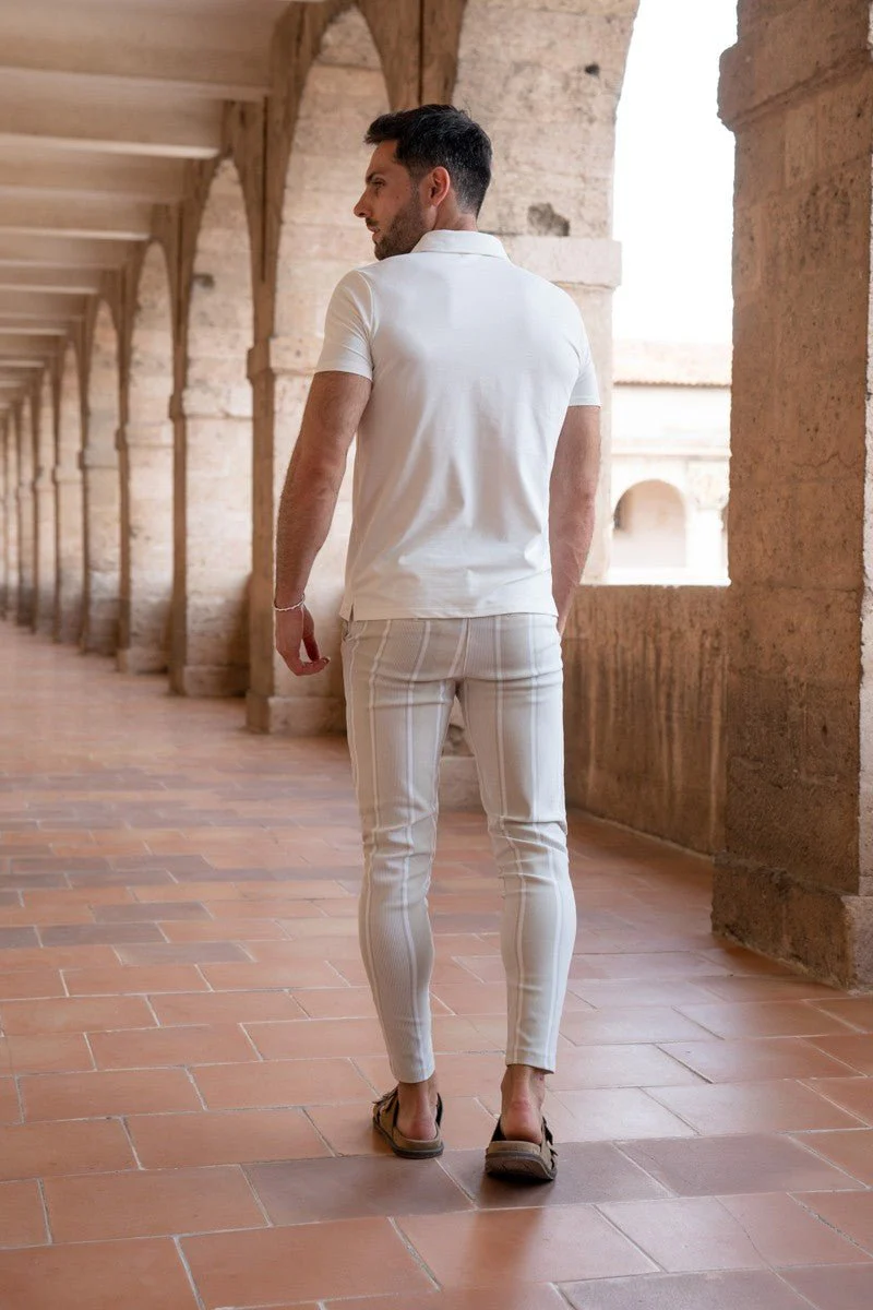 Pantalon chino à rayures - Image 9