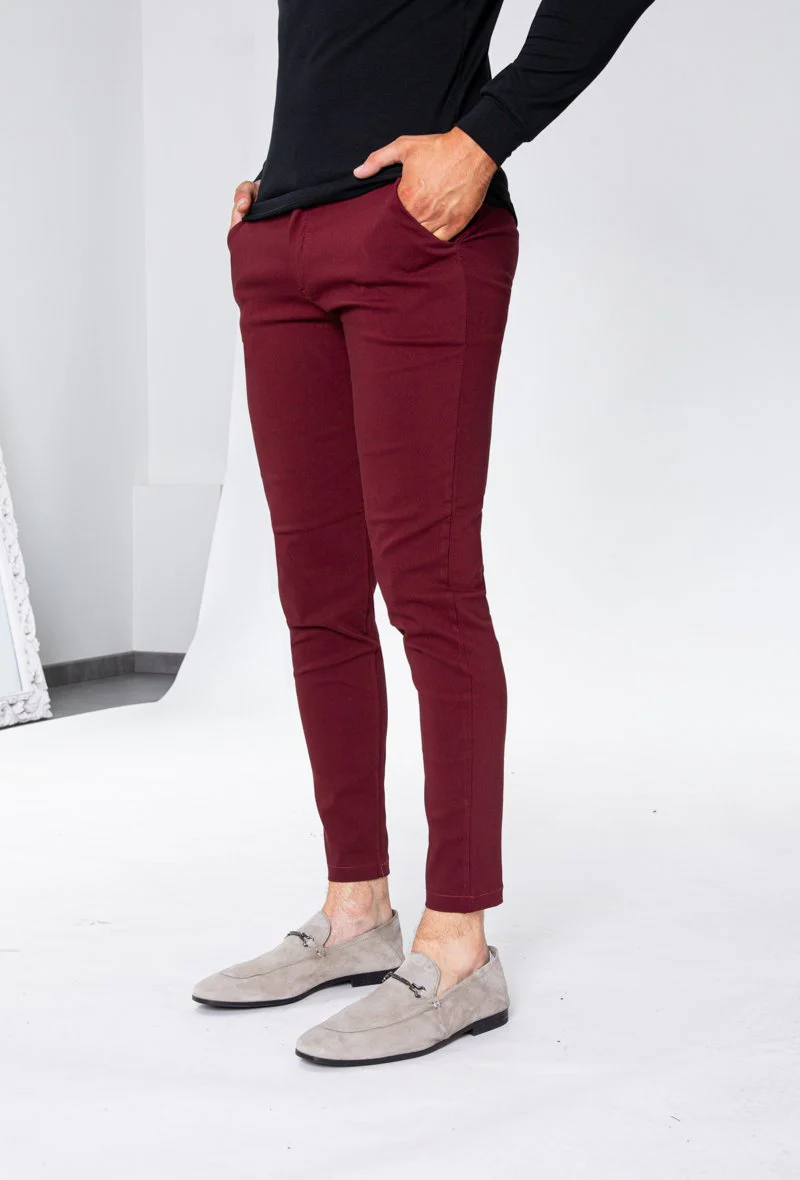 Pantalon chino tendance uni - Image 10