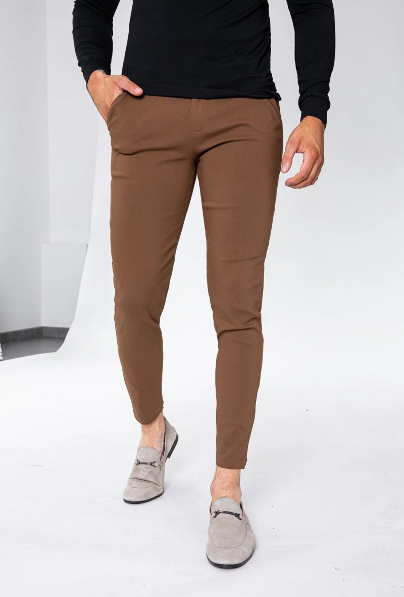 Pantalon chino tendance uni - Image 13