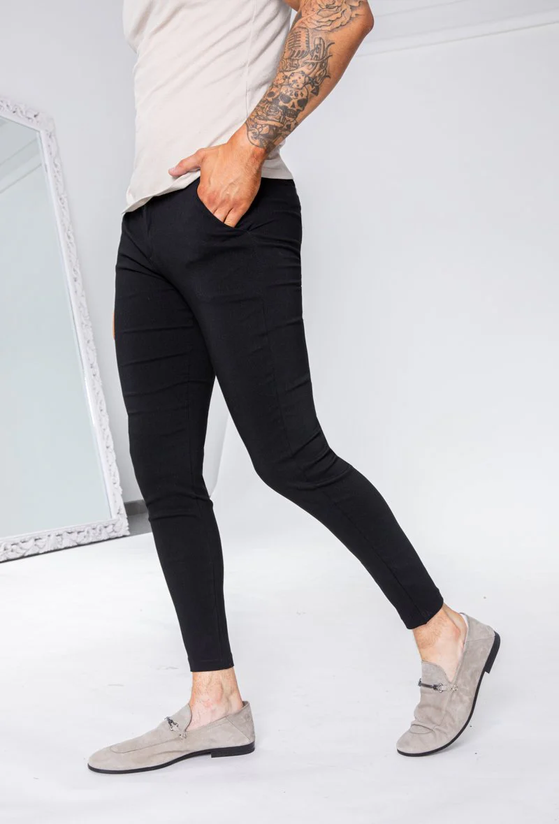 Pantalon chino tendance uni - Image 3