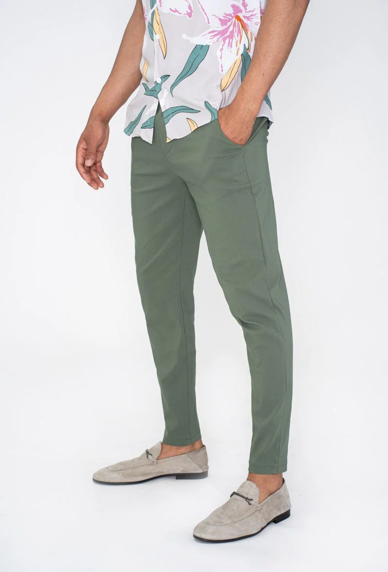 Pantalon chino tendance uni - Image 35
