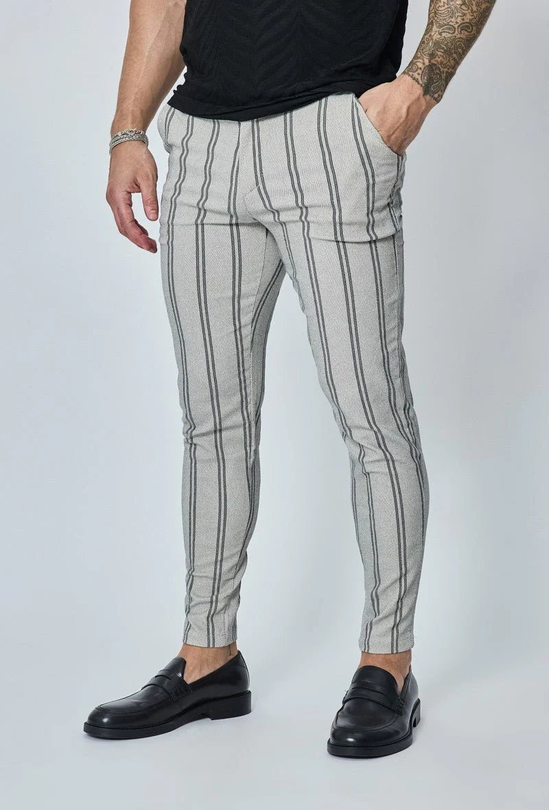 Pantalon classique à rayures stretch - Image 12