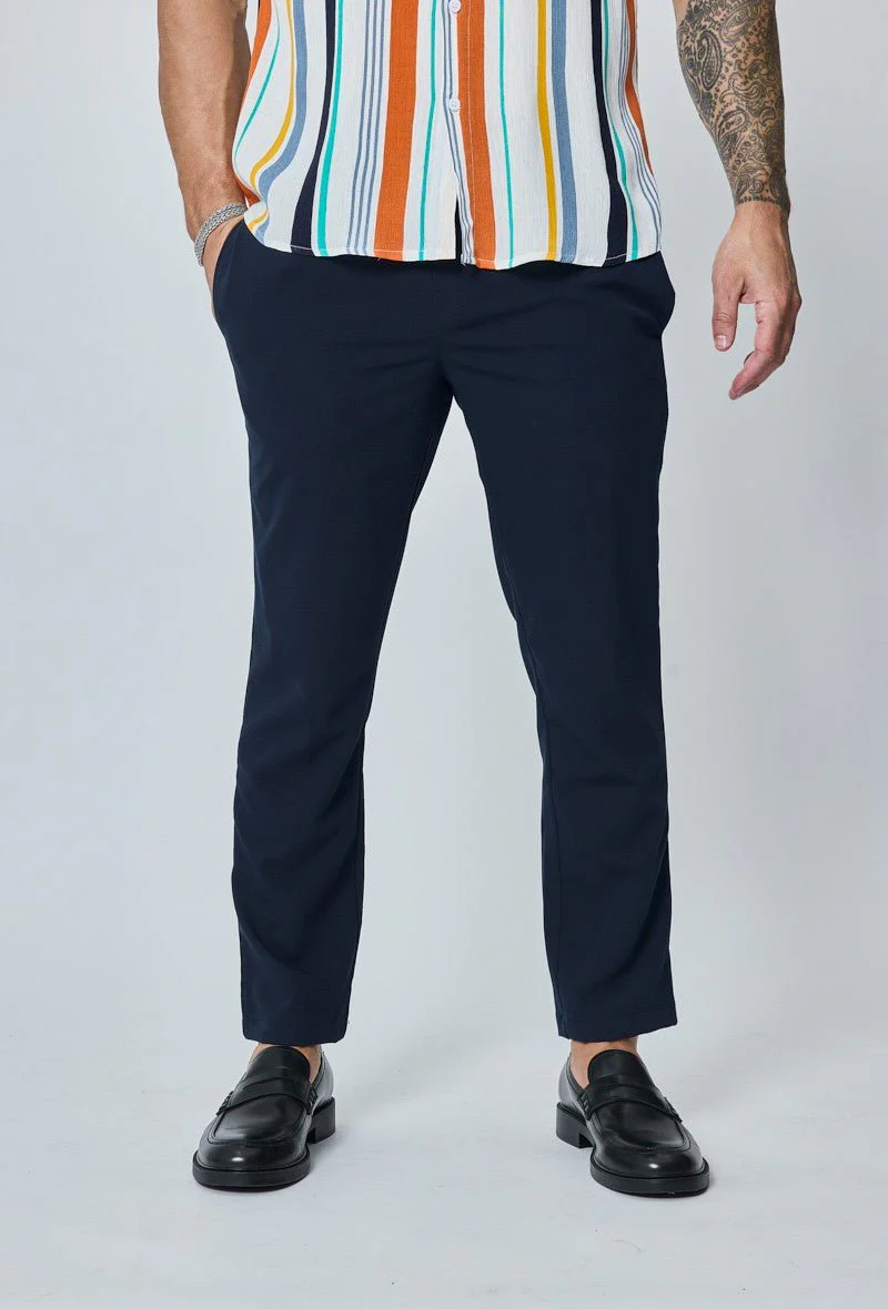Pantalon décontracté effet lin