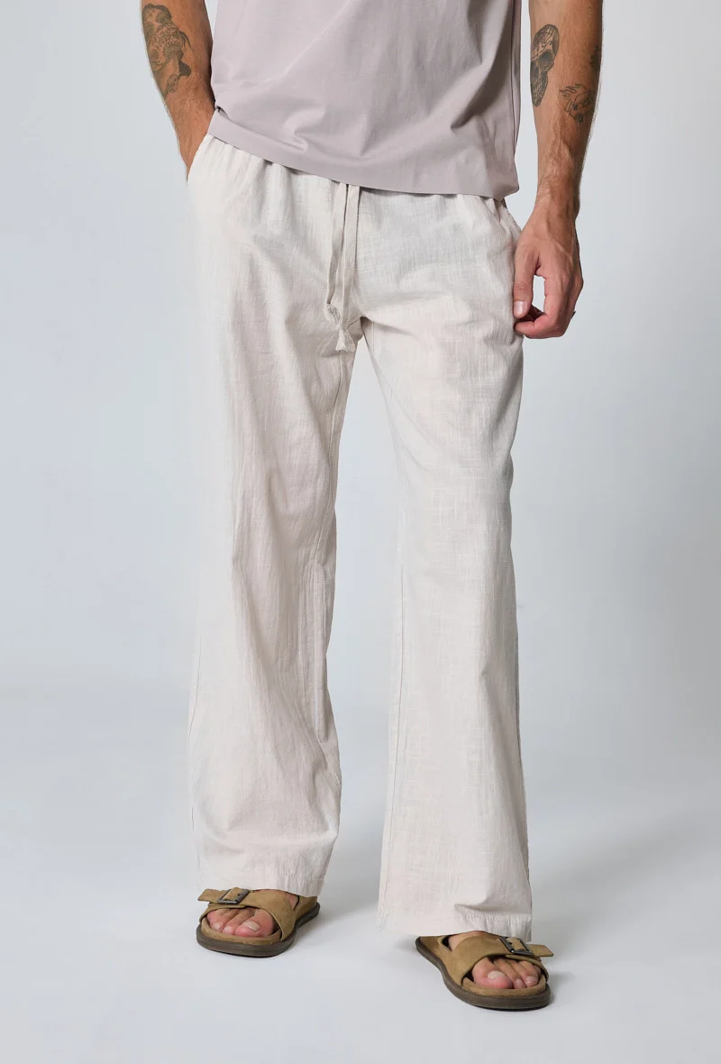 Pantalon effet lin