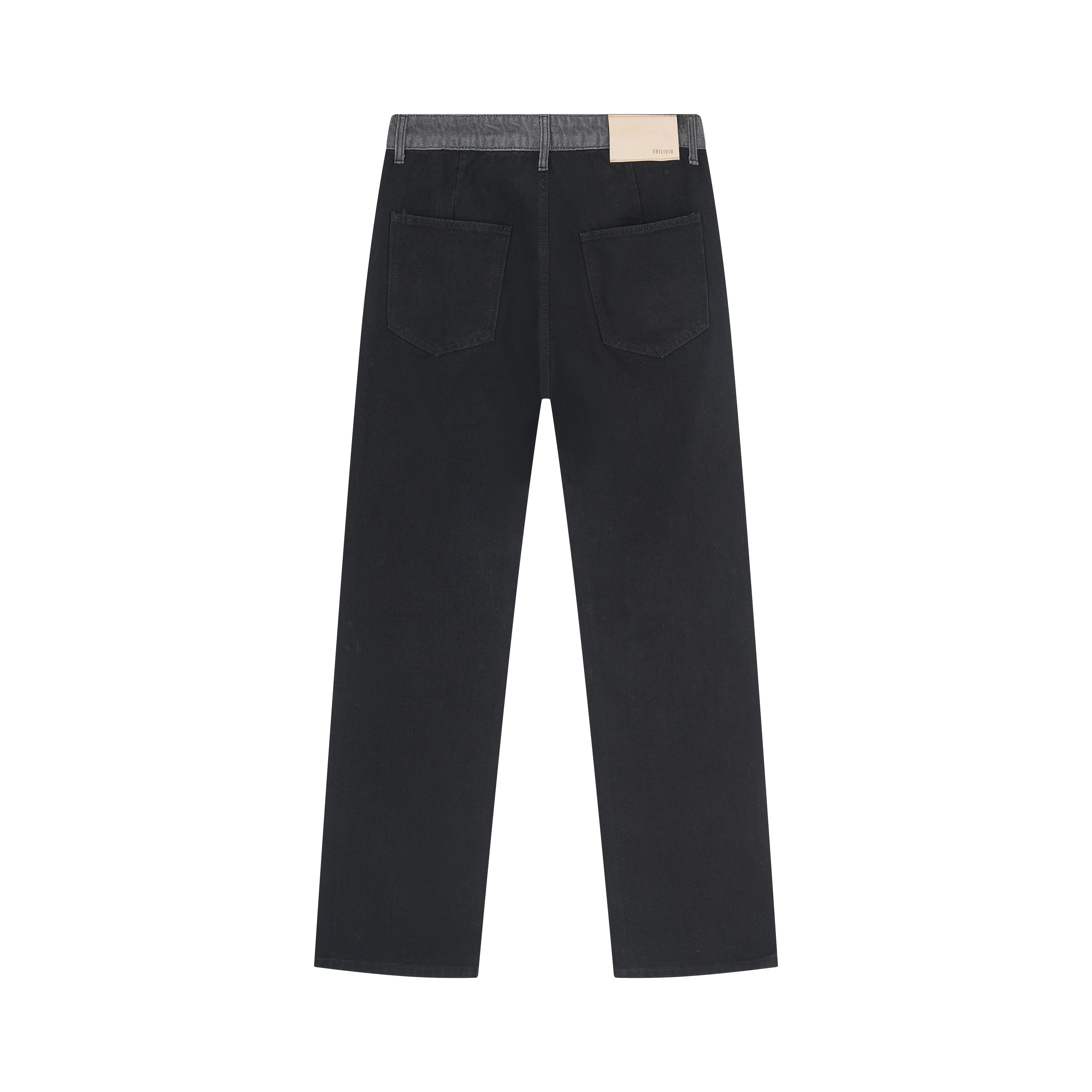 Pantalon en jean bi couleur coupe droite - Image 15