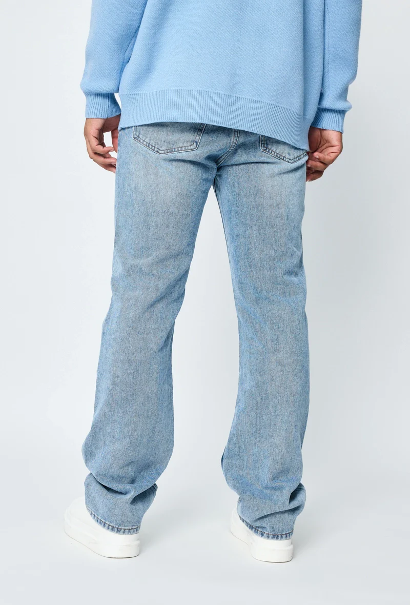Pantalon en jean bi couleur coupe droite - Image 5