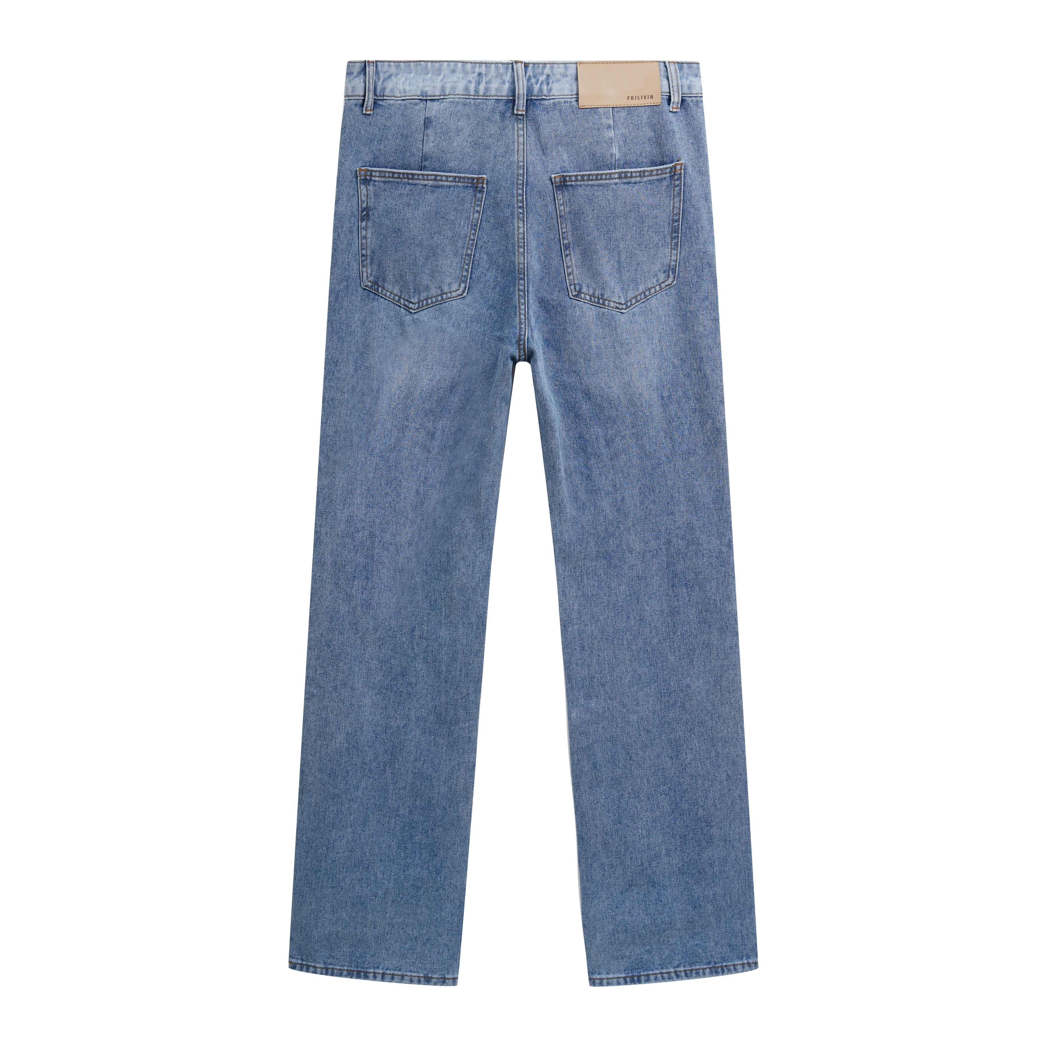Pantalon en jean bi couleur coupe droite - Image 7