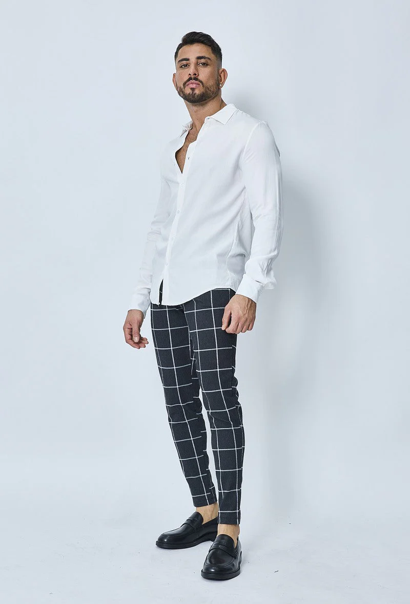 Pantalon habillé à carreaux - Image 3