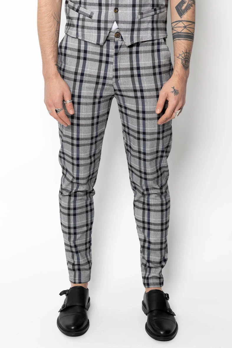 Pantalon habillé à carreaux - Image 5