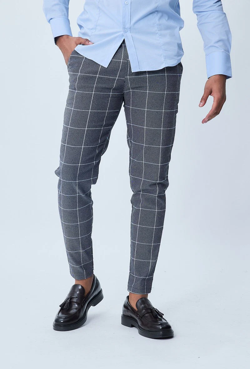 Pantalon habillé à carreaux
