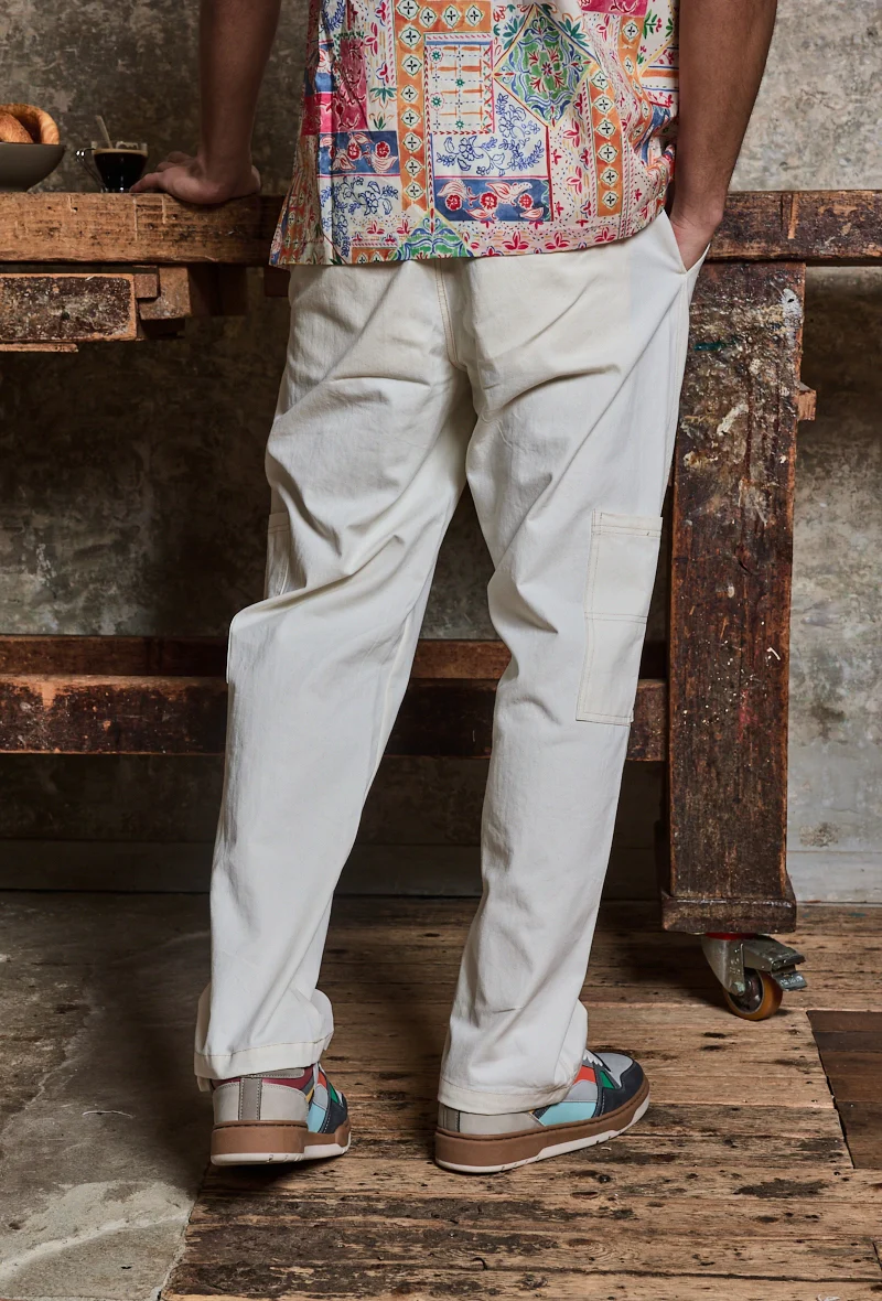 Pantalon uni surpiqué - Image 4