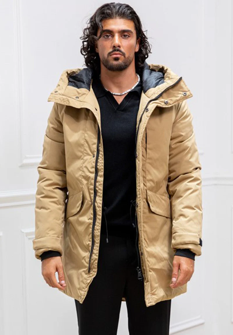 Parka mi longue a capuche