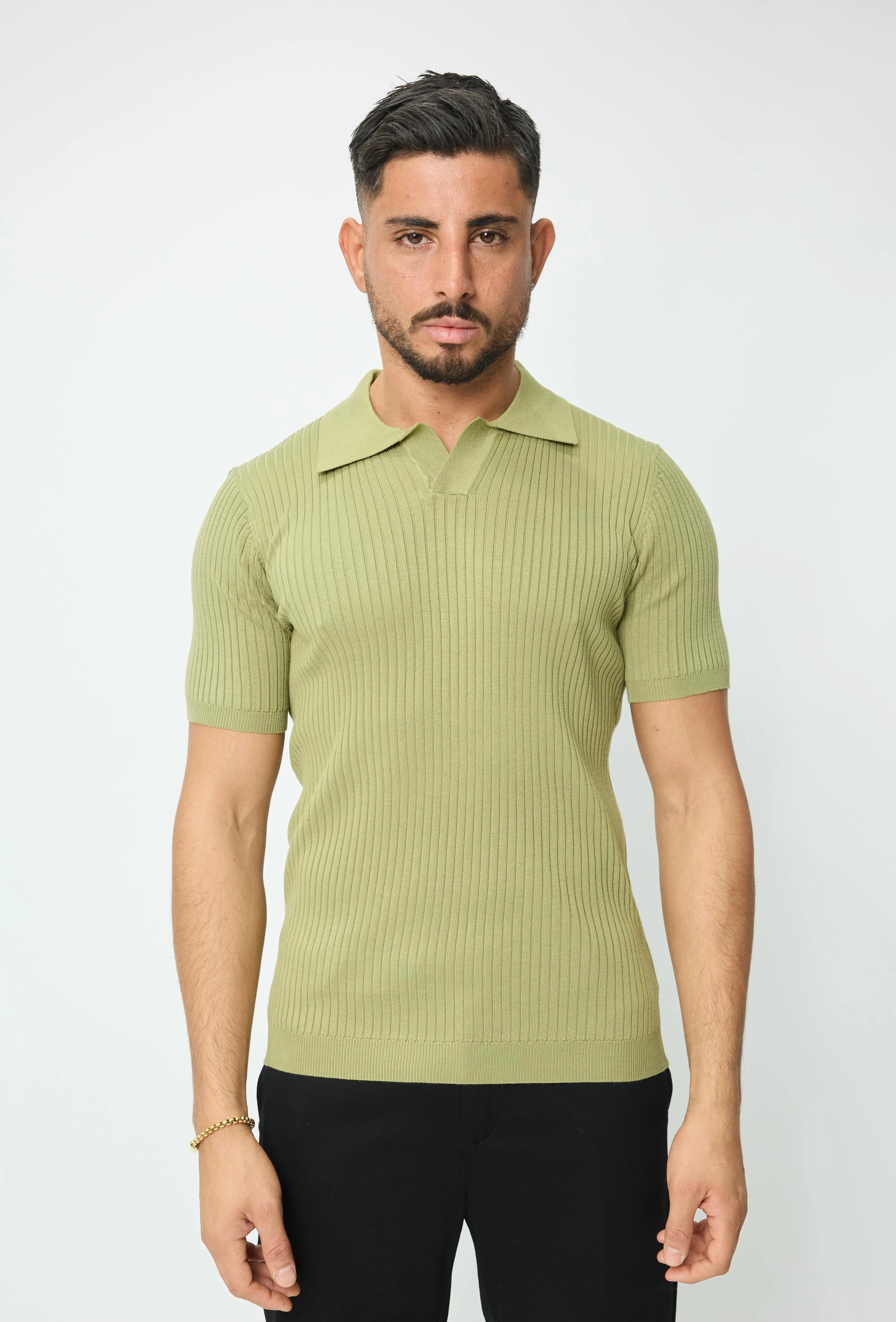 Polo effet rayé uni