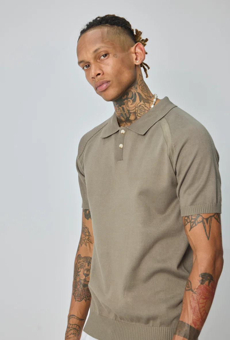 Polo tricoté col rabattu - Image 30