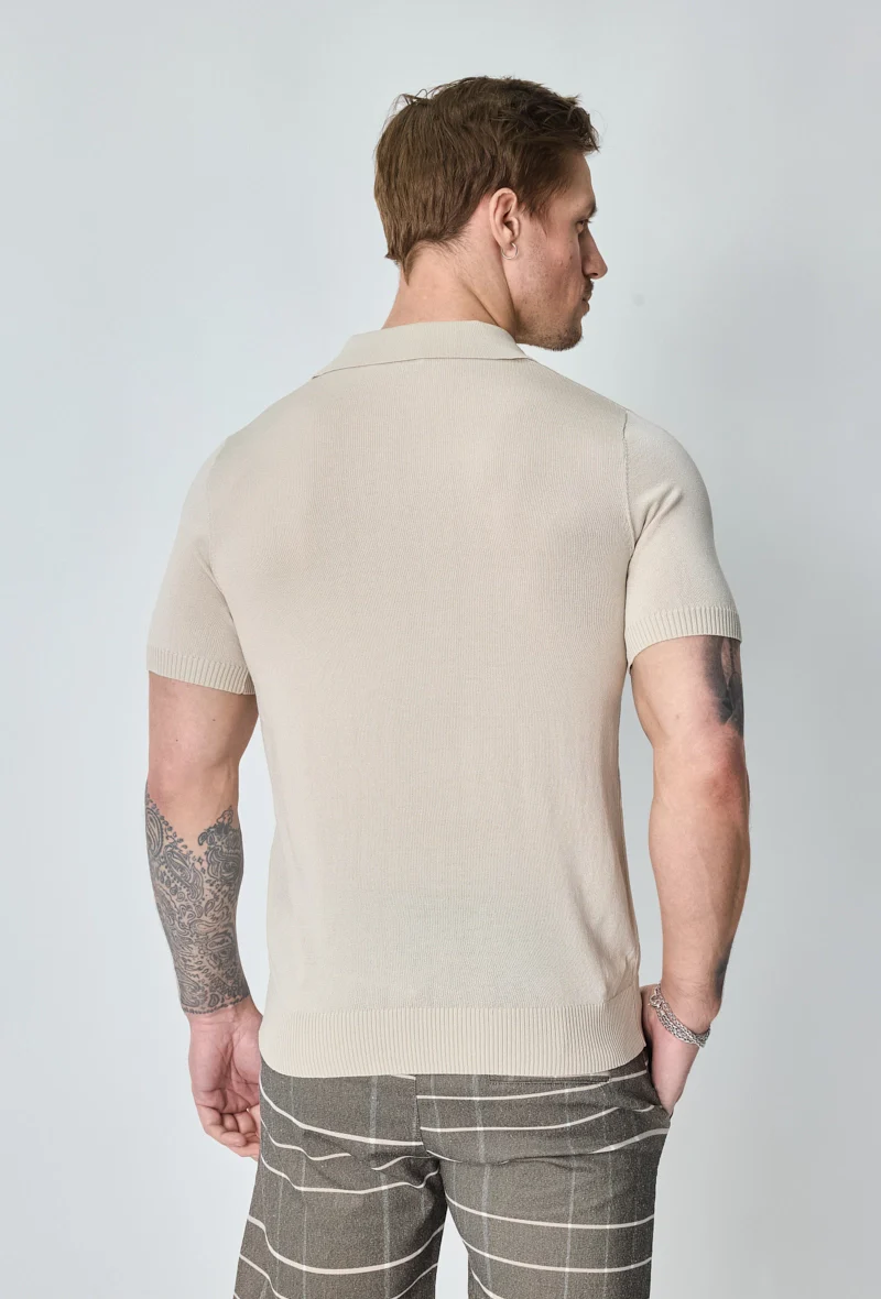 Polo manches courtes uni en maille - Image 16