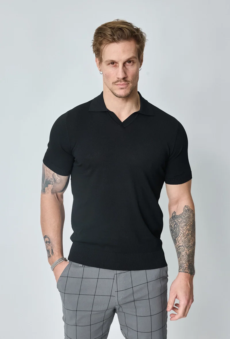 Polo manches courtes uni en maille - Image 17