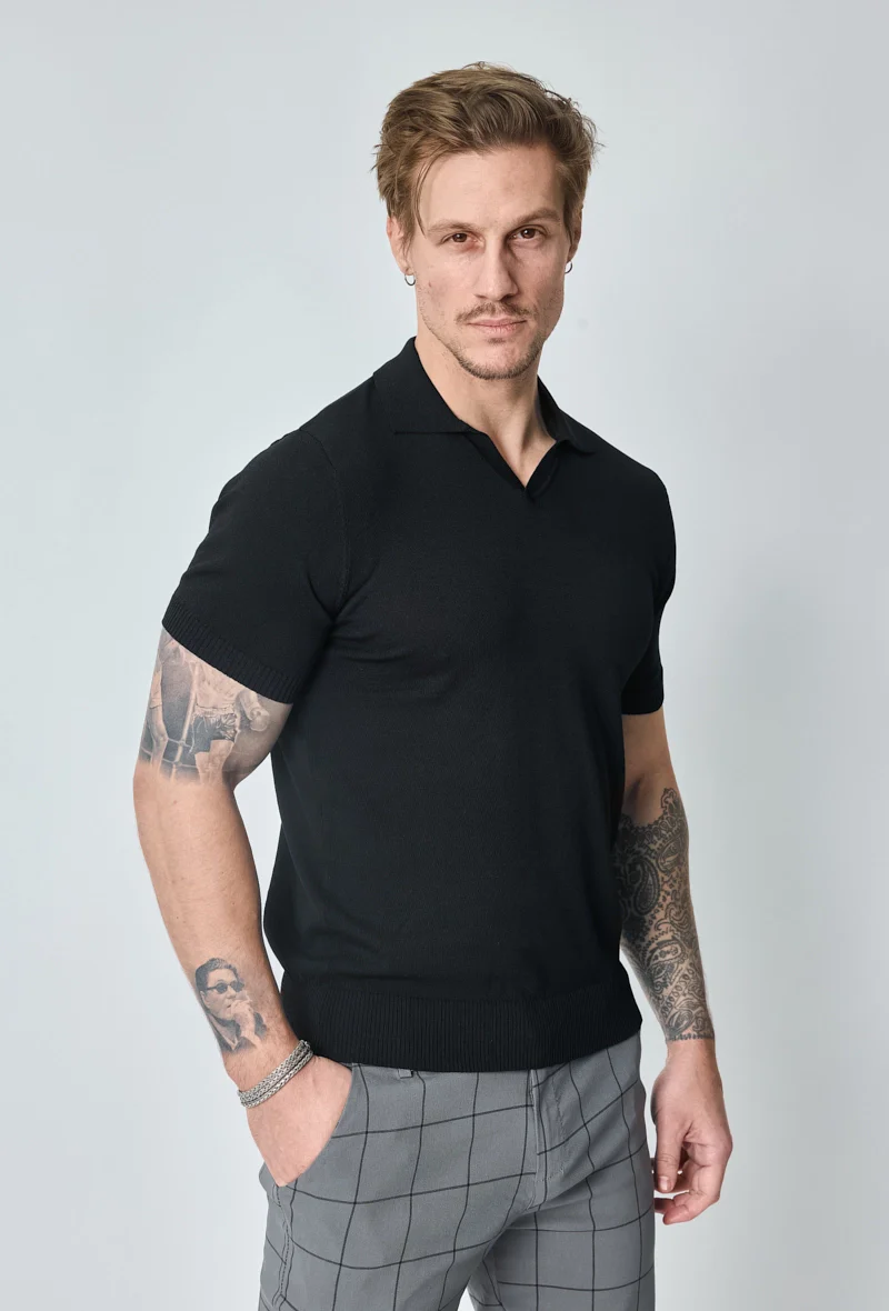 Polo manches courtes uni en maille - Image 19