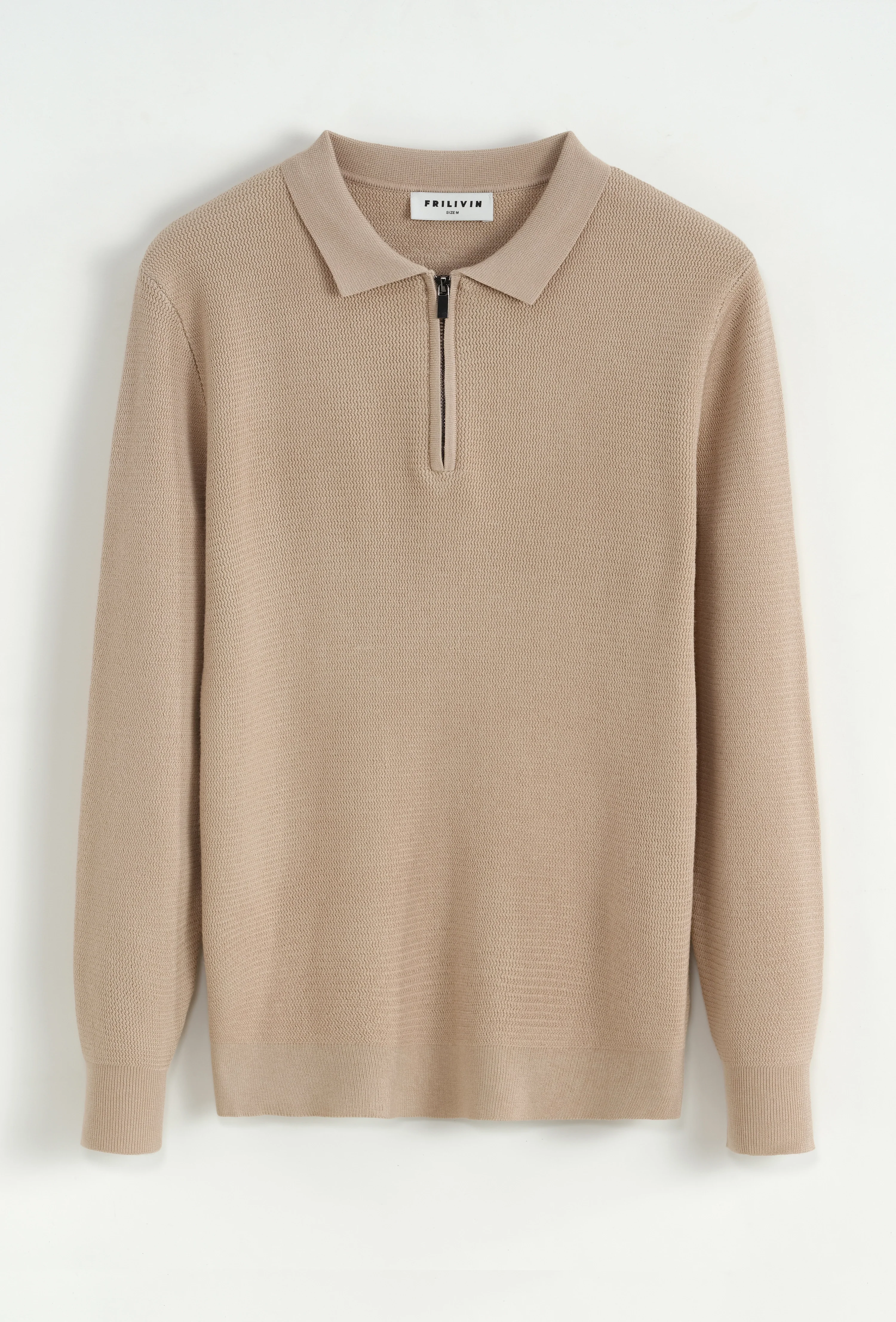 Pull polo zippé ajusté - Image 12
