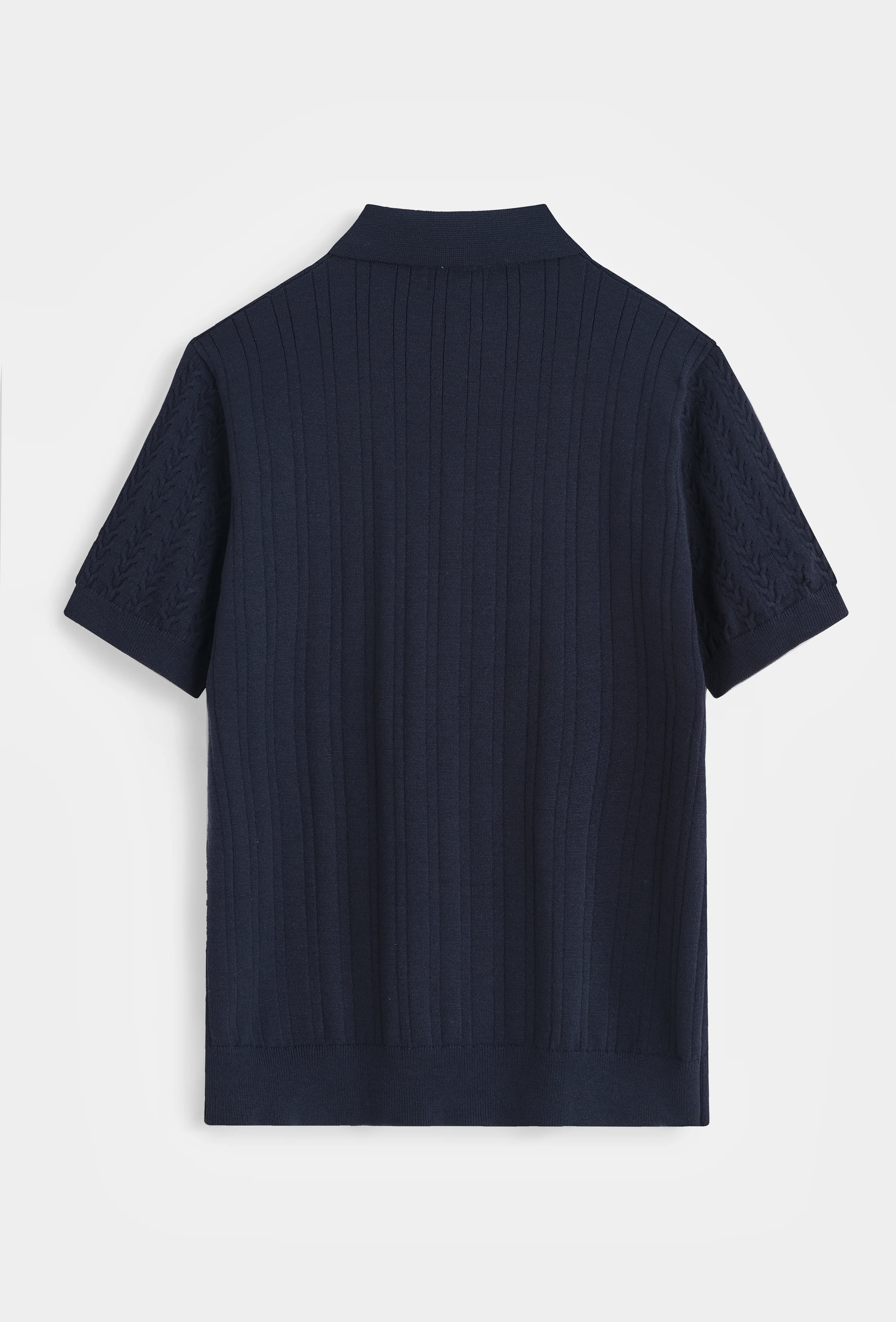 Polo tricoté tressé casual - Image 6