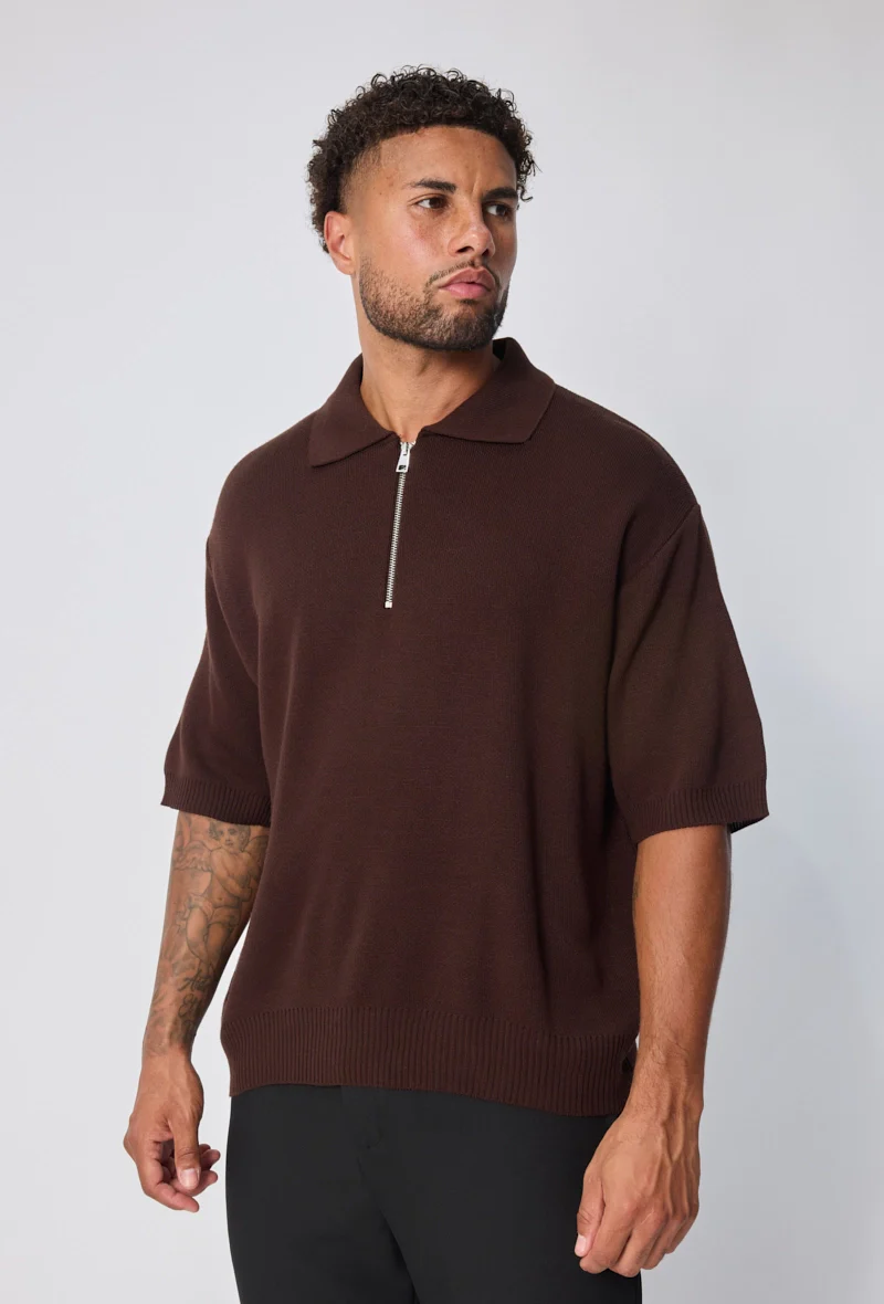 Polo uni à zip - Image 2
