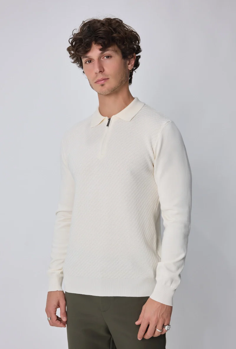 Polo à col zippé style moderne - Image 2