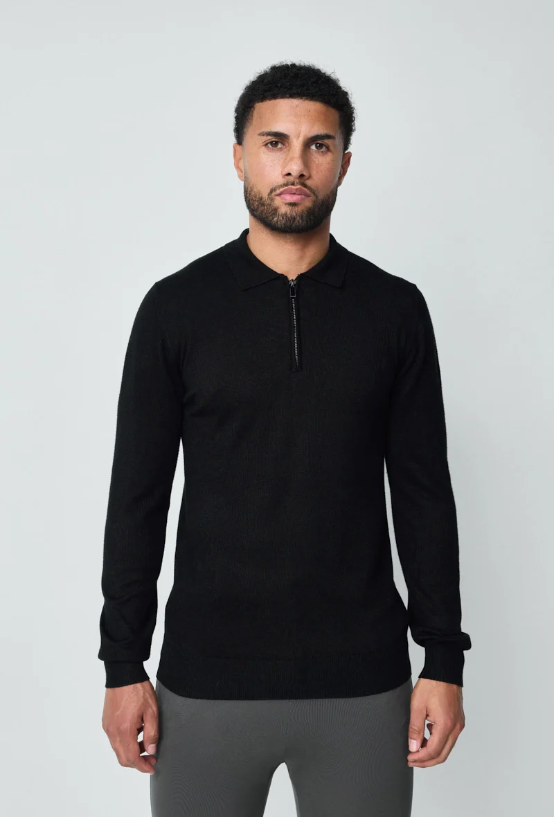 Pull à col chemise zipé - Image 15
