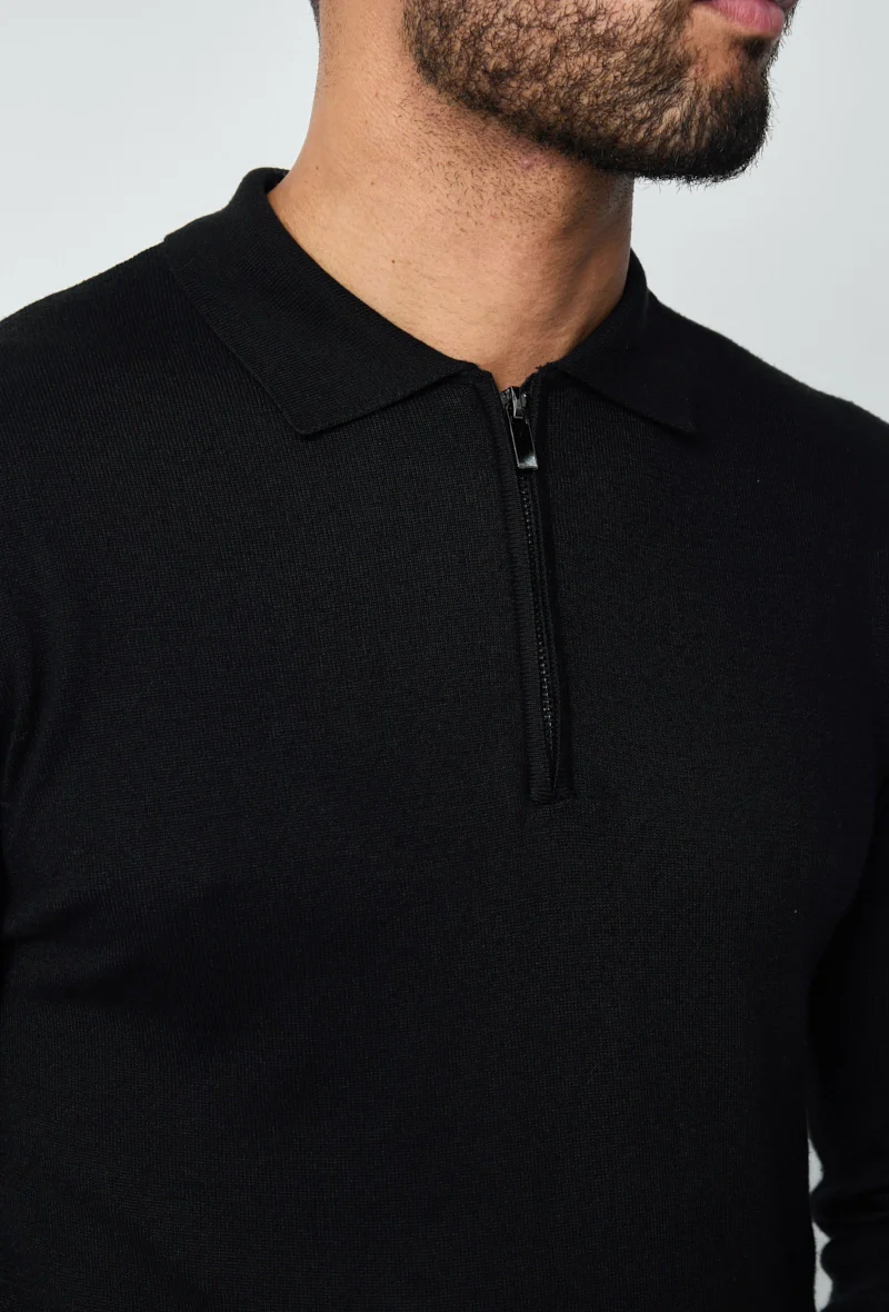 Pull à col chemise zipé - Image 18