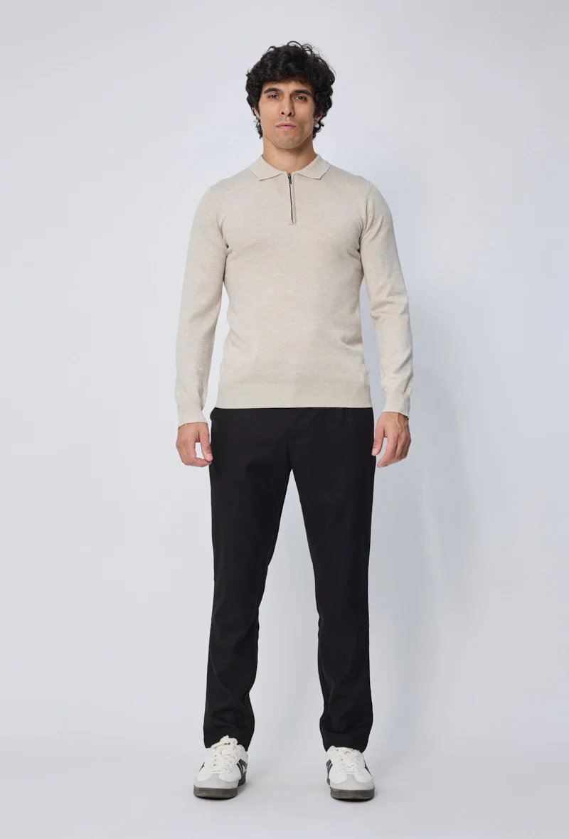 Pull à col chemise zipé - Image 41