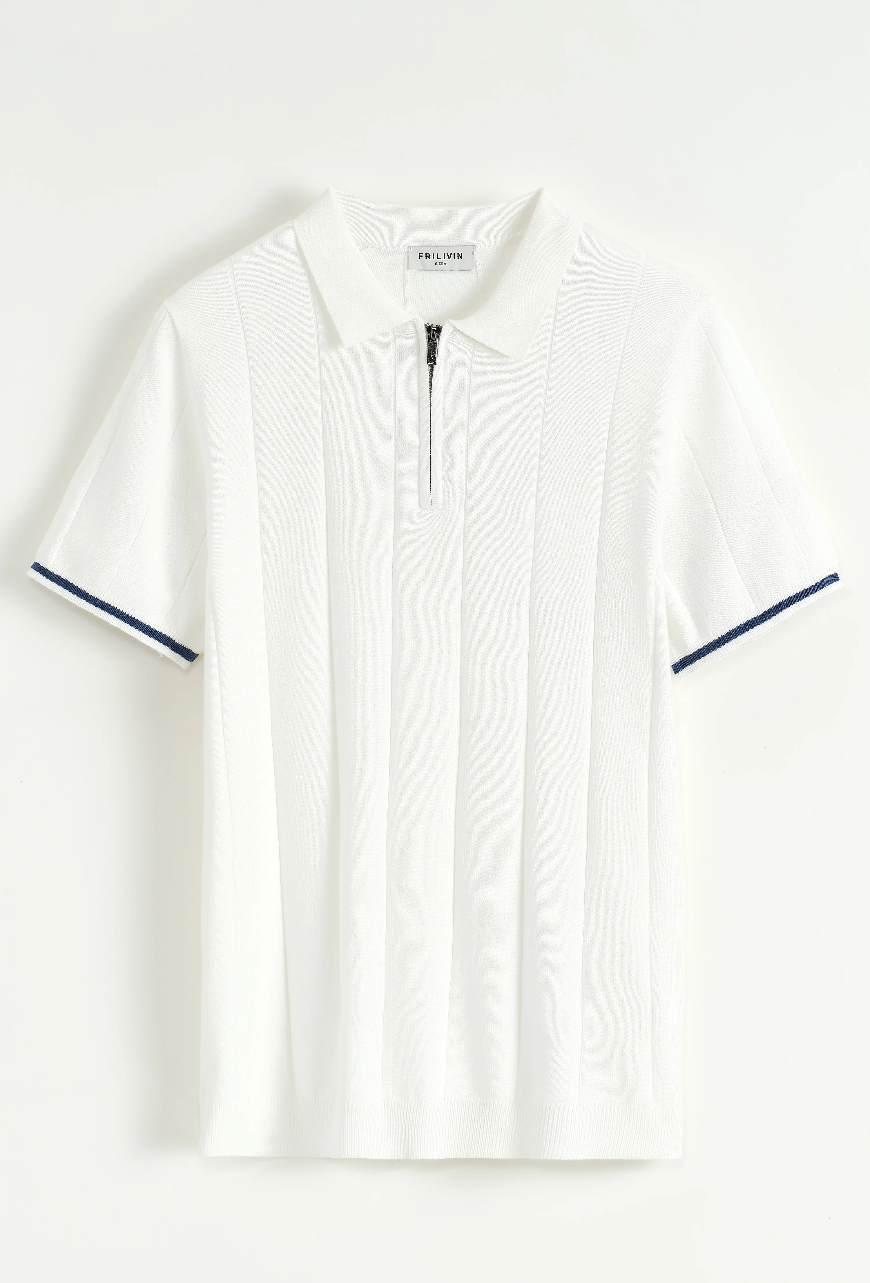 Polo zippé rayures verticales - Image 19