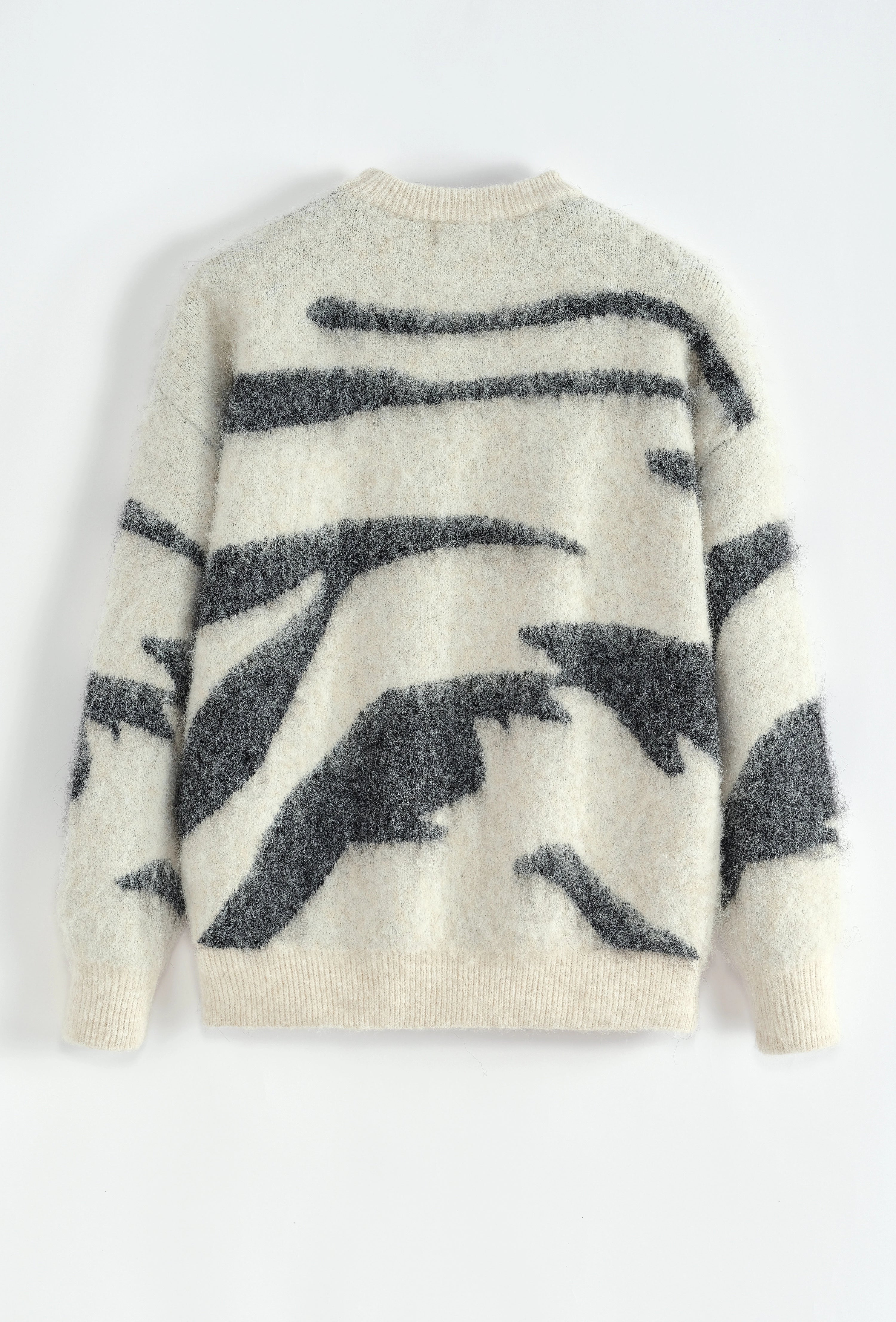 Pull sans capuche avec rayures verticales de couleur noir - Image 15