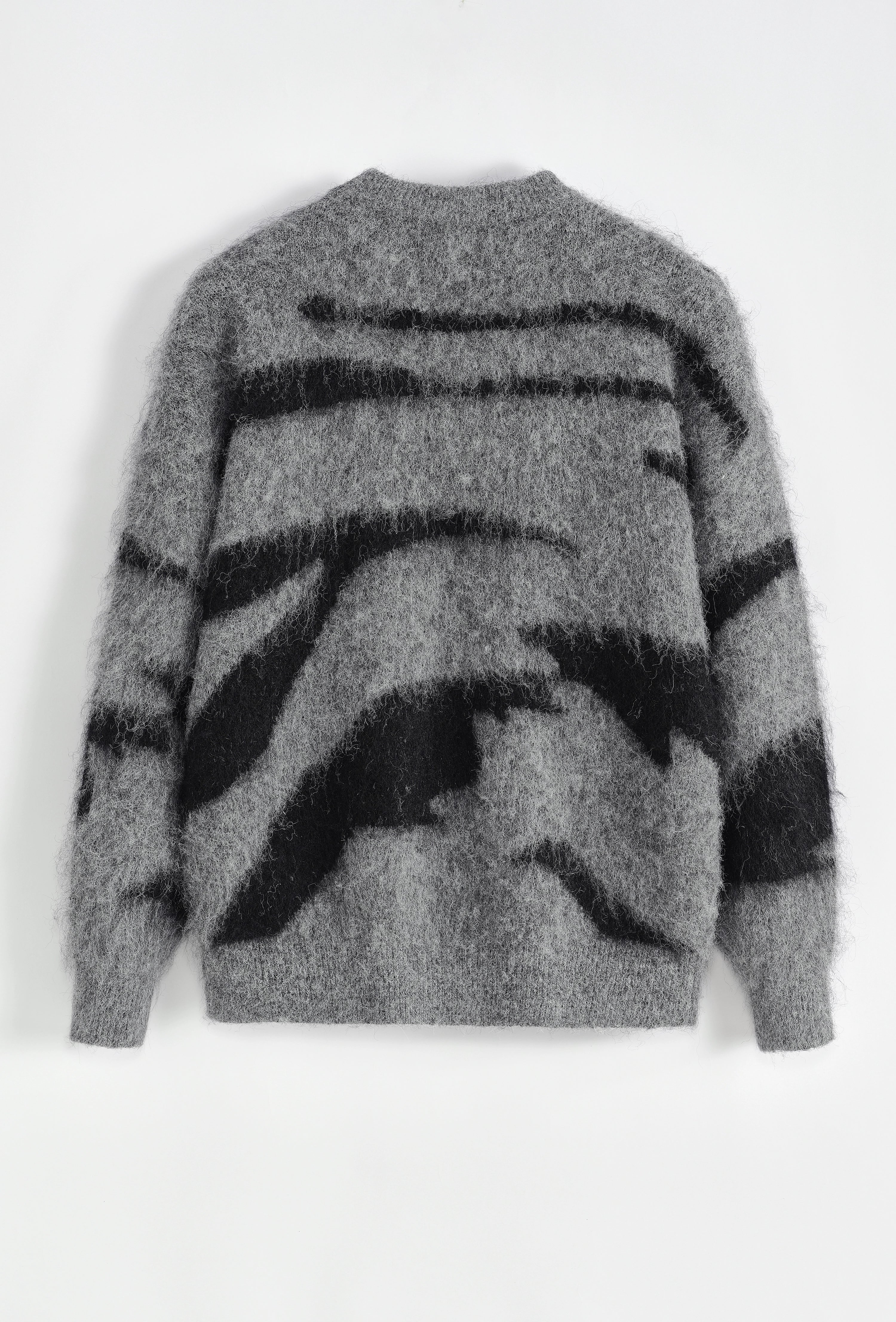 Pull sans capuche avec rayures verticales de couleur noir - Image 18