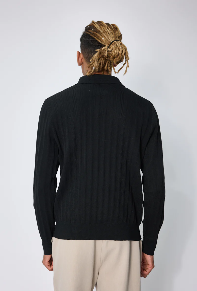 Pull polo zippé côtelé - Image 14