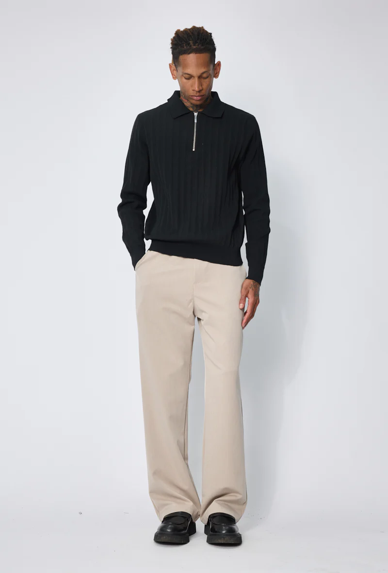 Pull polo zippé côtelé - Image 15