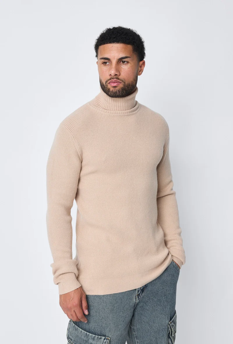 Pull col roulé maille cotelé - Image 26