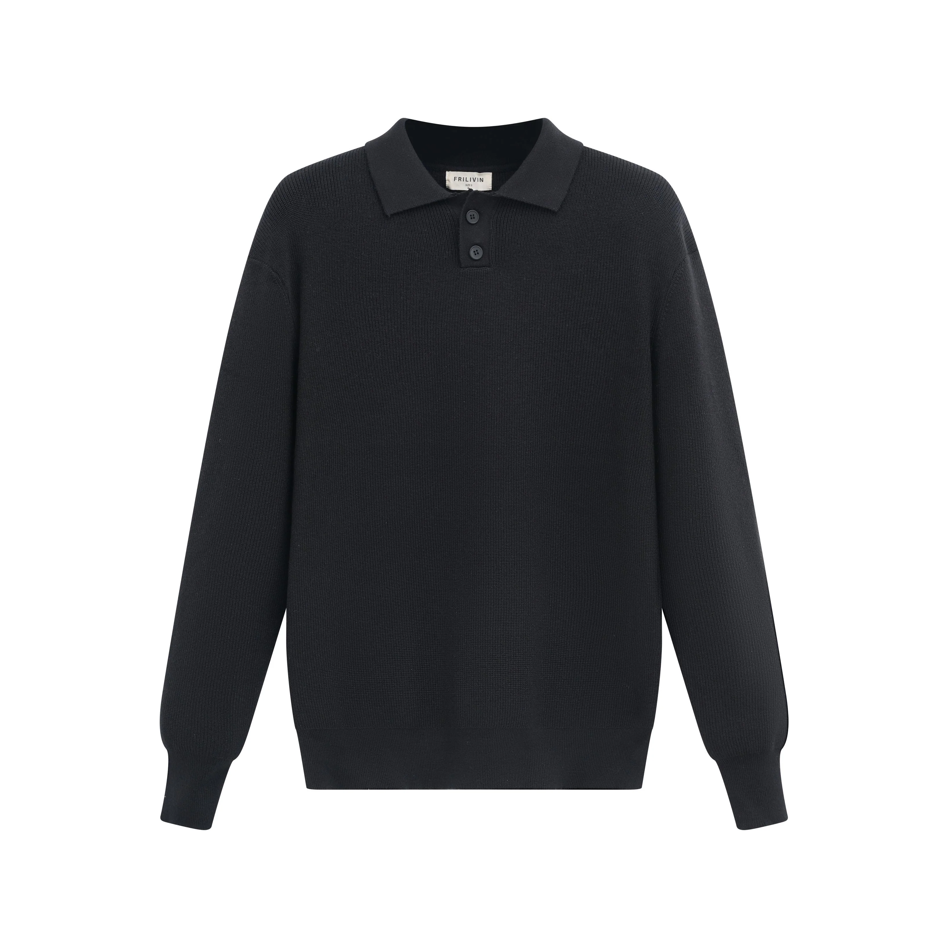 Pull en maille col à revers avec deux boutons - Image 11