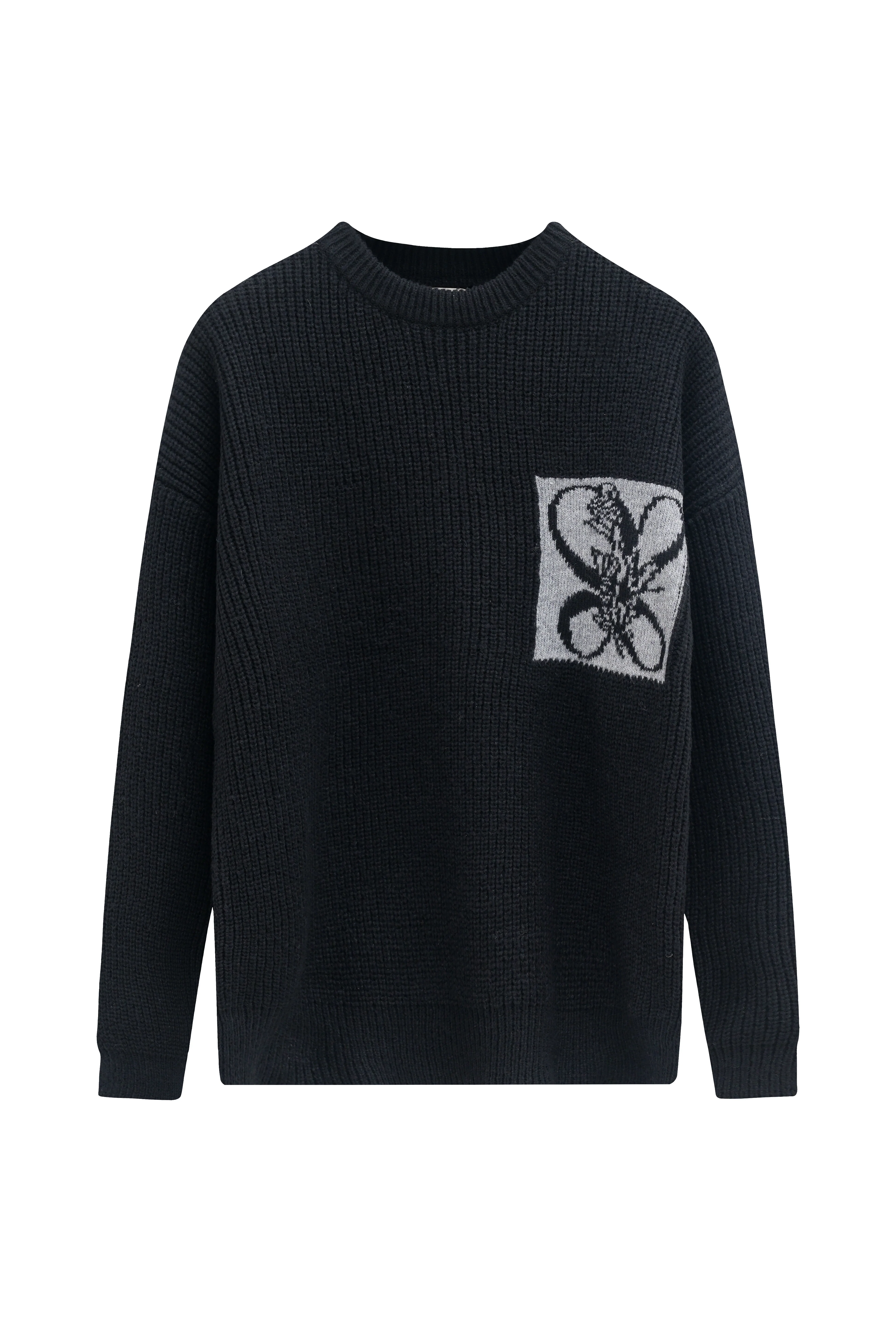 Pull en maille effet fausse poche - Image 3