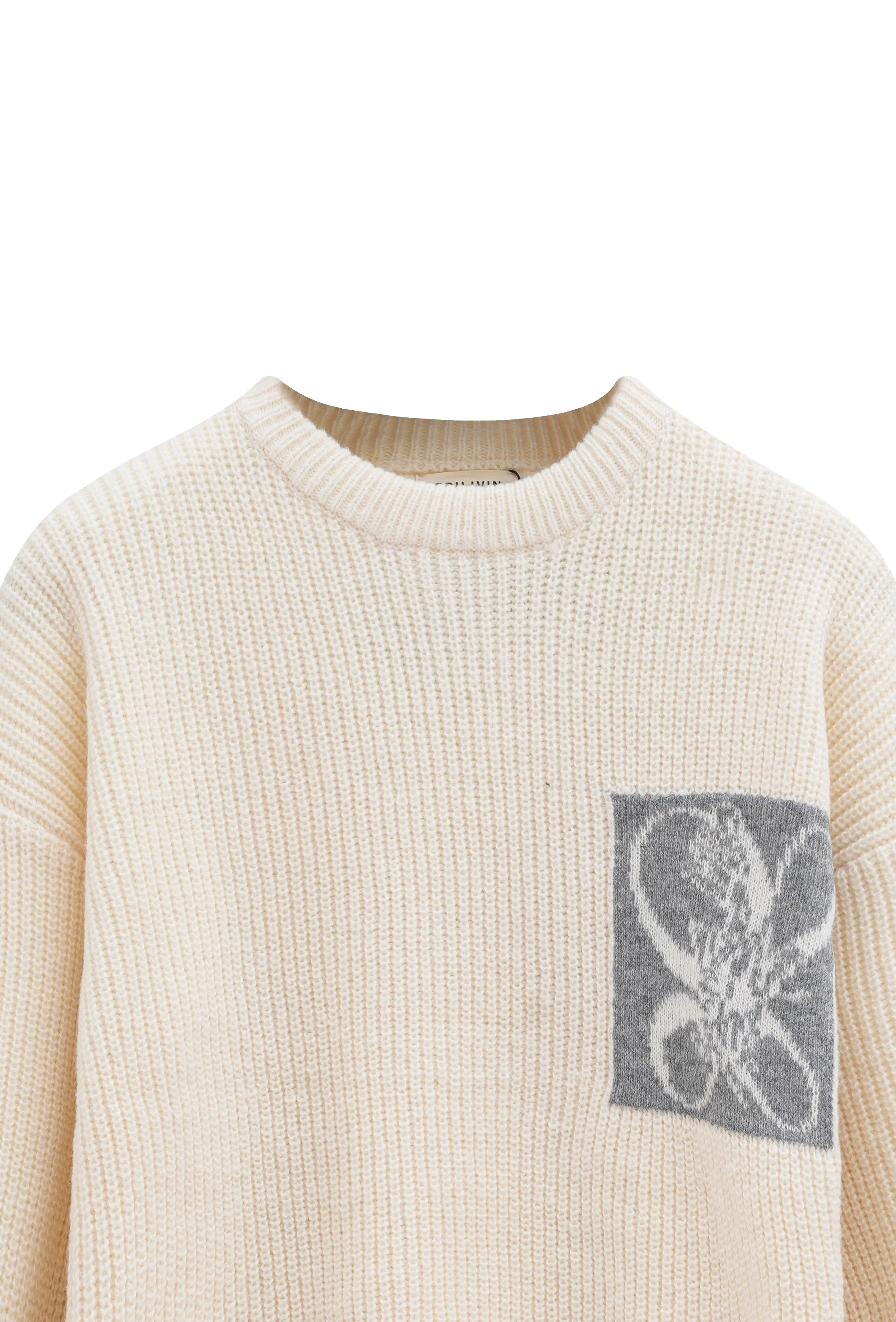 Pull en maille effet fausse poche - Image 8