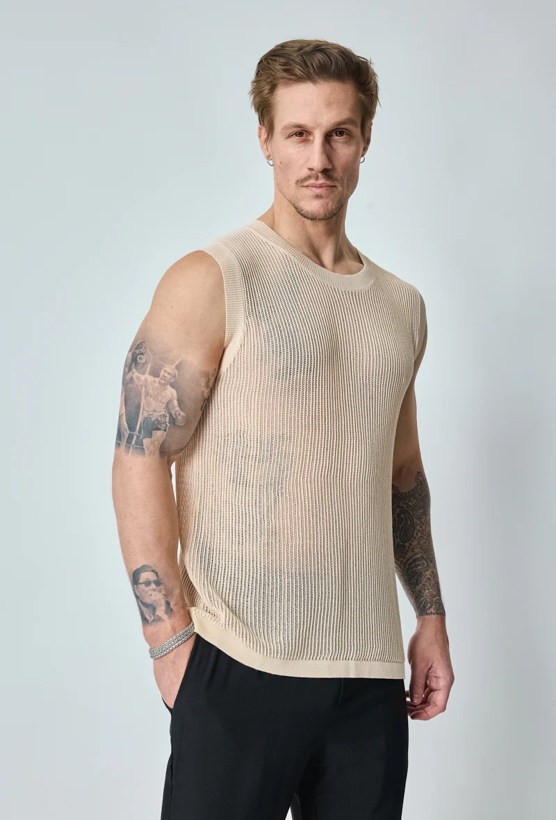 Pull en maille sans manches - Image 2