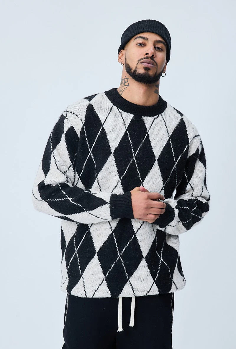 Pull maille à motif losange - Image 5