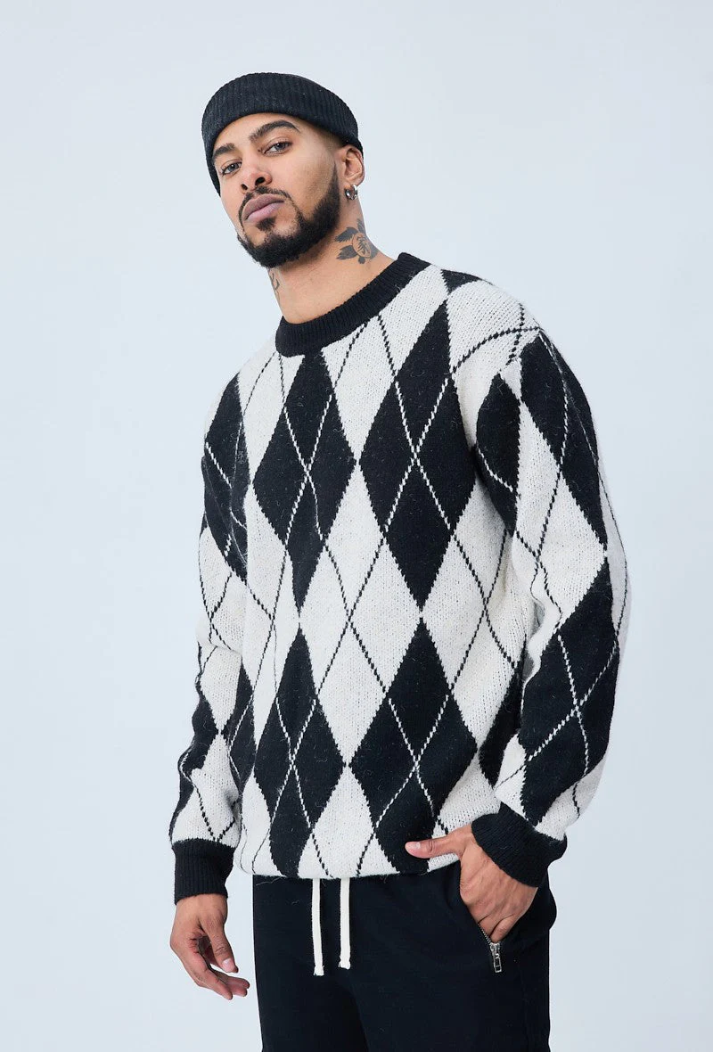 Pull maille à motif losange - Image 6