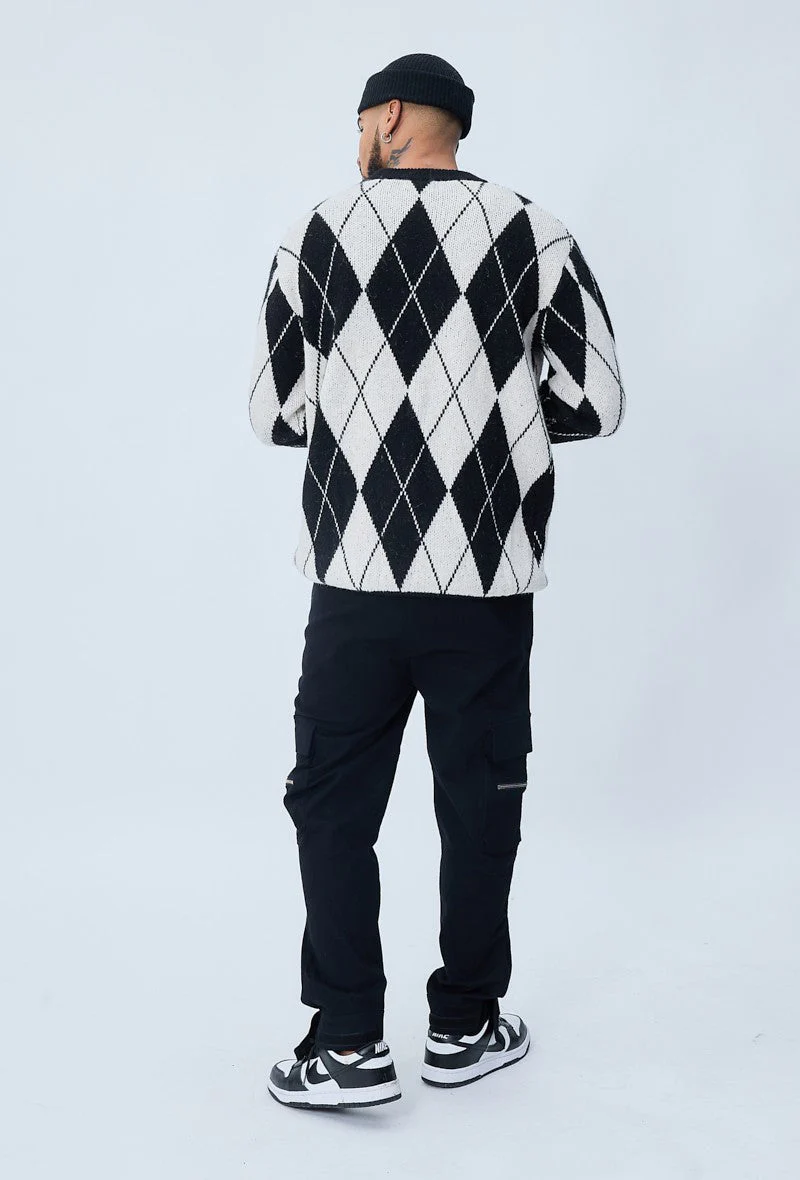Pull maille à motif losange - Image 8