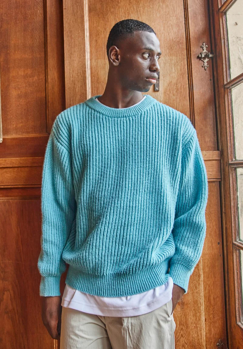 Pull maille épaisse cotelée