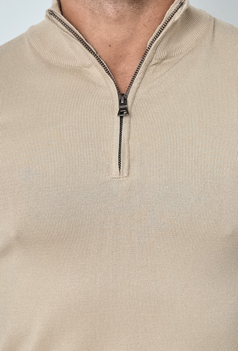 Pull zippé col montant slim - Image 11